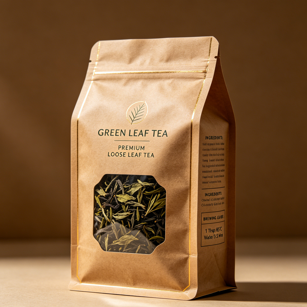 Eight sided sealed zipper tea bag