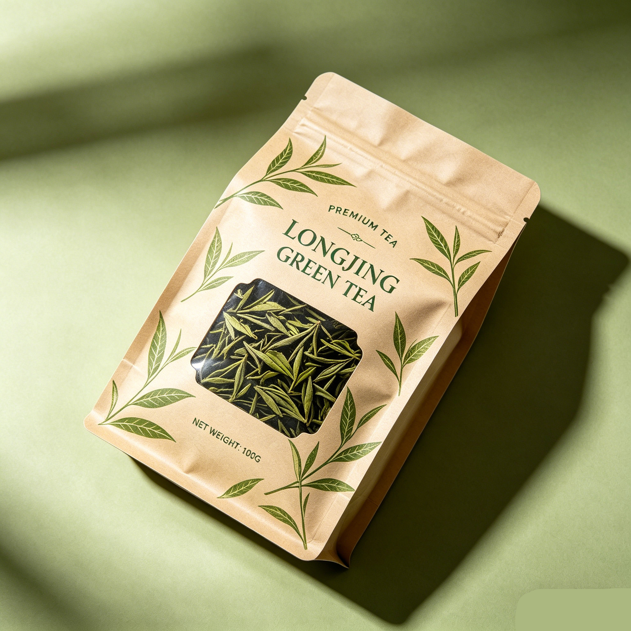 Eight sided sealed zipper tea bag